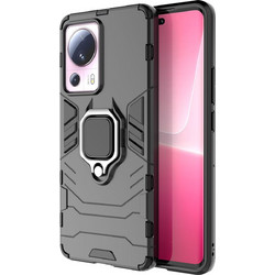 Ring Armor case for Xiaomi 13 Lite armored cover magnetic holder ring black