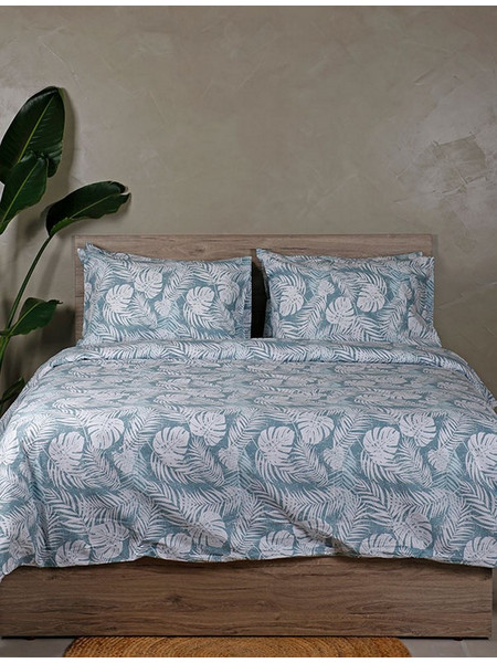 Sunshine Home Σετ Σεντόνια Διπλά Βαμβακερά 200x270 Feelings 2038 Aqua