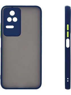 Sonique Color Button Bumper Back Cover Blue (Xiaomi Poco F4 5G)