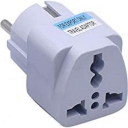 International Travel Universal Power Adapter Plug for US UK to EU Socket Converter - White
