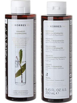Korres Liquorice & Urtica Σαμπουάν κατά της Ξηροδερμίας & της Πιτυρίδας για Λιπαρά Μαλλιά 2x250ml