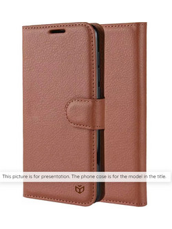 Techsuit Leather Folio - θήκη για Xiaomi Poco F6 - Καφέ