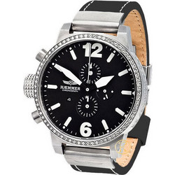 Haemmer Darkness XXL Chronograph Black Leather Strap HC10