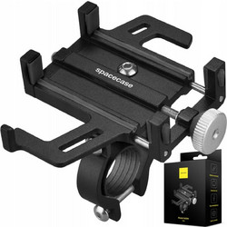Spacecase Universal Bike Phone Holder BH01 - Μεταλλική Βάση Στήριξης Ποδηλάτου / Μηχανής / Scooter για Smartphones / Κινητά 4.7" - 7" - Black (5905719109486)