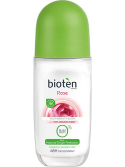 Bioten Rose Γυναικείο Αποσμητικό Roll On 48h Χωρίς Αλουμίνιο 50ml