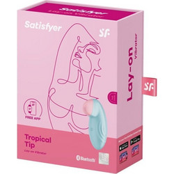 Satisfyer Tropical Tip Lay-On Κλειτοριδικός Δονητής για Ζευγάρια με App Control Μπλε