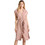 Funky Buddha Midi Καλοκαιρινό Καθημερινό Φόρεμα Σεμιζιέ Nude FBL009-147-13