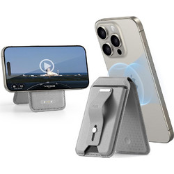 ESR - Επιτραπέζιος Κάτοχος HaloLock Findmy Wallet - Τεχνητό Δερμάτινο Πορτοφόλι Stand - Φυσικό Τιτάνιο