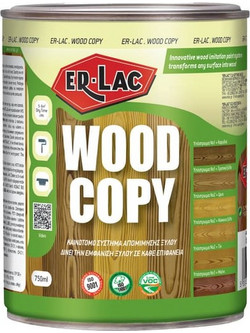 ER-LAC Wood Copy Τελικό Χρώμα Ξύλου Μαόνι 0.75lt