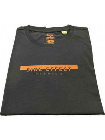 Side Effect T-shirt μπλουζακι με καφε σταμπα σε μπλε χρωμα - SIDE EFFECT