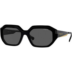 Vogue VO5554S W44/87 Γυναικεία Γυαλιά Ηλίου Πολυγωνικά Κοκάλινα Μαύρα με Μαύρο Polarized Φακό