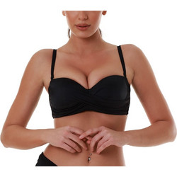 Bluepoint Bikini Top Strapless με Ενίσχυση Μαύρο 24066093C