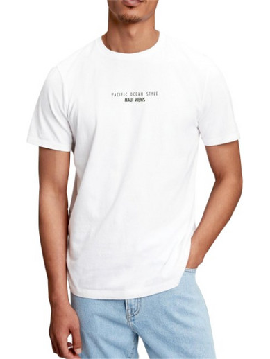 Λευκο t -shirt με μεγάλη στάμπα στην πλάτη - FORESTAL