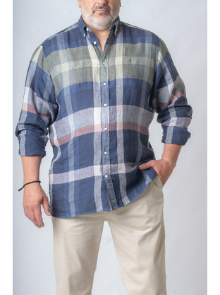 ΠΟΥΚΑΜΙΣΟ M/M TOMMY HILFIGER ΛΙΝΟ ΚΑΡΩ BUTTON DOWN - MULTICOLOR