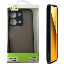 Lime Successories Lime Θηκη Xiaomi Redmi Note 13 5G 6.67'' Hardshell Fusion Full Camera Protection Black With Red KEYS