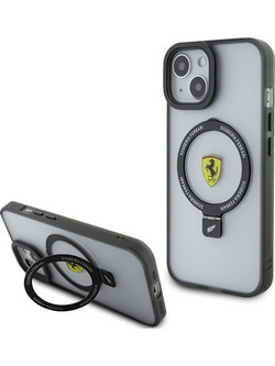 Ferrari Ring Stand 2023 Collection MagSafe - θήκη για Apple iPhone 15 Plus - Μαύρο