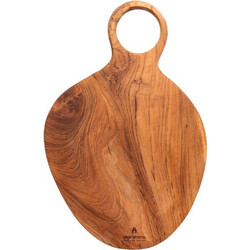 Ξύλινος δίσκος κοπής Belly teak 30 x 19 εκ