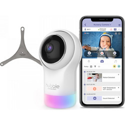 Hubble Connected Nursery Pal Glow Deluxe Ασύρματη Ενδοεπικοινωνία Μωρού με Κάμερα Wi-Fi και Αμφίδρομη Ομιλία