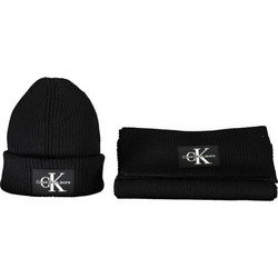 CALVIN KLEIN Ανδρικό Σετ Κασκόλ με Σκούφο K50K509910_NERO_BDS Black