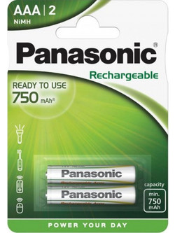 Panasonic Rechargeable Ready To Use AAA 750mAh 2τμχ
