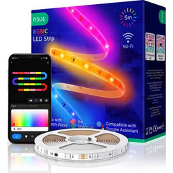 Nous F4 smart Tuya Wi-Fi RGBIC (chip-by-chip controllable) LED strip, 5 meters