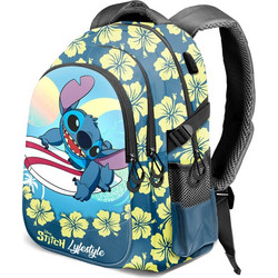 Karactermania Disney Stitch Lifestyle Σχολική Τσάντα Πλάτης Δημοτικού Πετρόλ 8445118065763