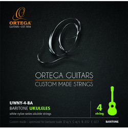 Ortega UWNY-4-BA Baritone Σετ 4 Χορδές Ukelele Nylon 27" 1/2