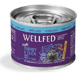 Wellfed Sterilised Adult Hairball Care Pate with Turkey & Duck 200gr