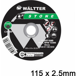 Δίσκος Κοπής Δομικών Υλικών WALTTER (1152522) - 115x2.5mm 1152522