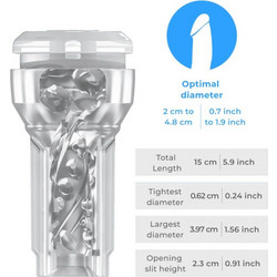 Kiiroo Feel Pocket Stroker Crystal By Pocket Sleeve Αυνανιστήρι Transparent