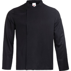 Μακρυμάνικο Ασύμμετρο Σακάκι Σεφ Μαύρο - Velilla Microfiber Chef Tunic