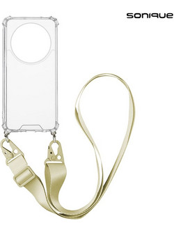 Sonique Armor Clear Θήκη (Honor Magic6 Lite 5G) με Strap Μπεζ