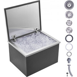 VEVOR Ανοξείδωτο Ψυγείο 20"x16"x13" με Καπάκι QRSCBCFG20LXPDP5CV0