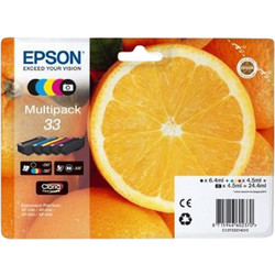 Epson 33 B/C/M/Y/PBK Πακέτο 5 Μελανιών Εκτυπωτή Inkjet C13T333740