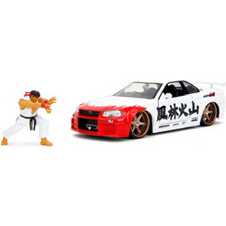 Jada Street Fighter Ryu & Nissan Skyline GTR Φιγούρα Δράσης