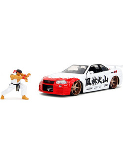 Jada Street Fighter Ryu & Nissan Skyline GTR Φιγούρα Δράσης