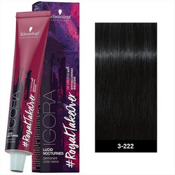 Schwarzkopf Igora Royal 3-22 Καστανό Σκούρο Έντονο Φυμέ Μόνιμη Βαφή Μαλλιών 60ml