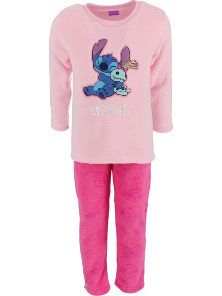 Παιδική Πιτζάμα Κοριτσίστικη Fleece 4-8 Ετών Lilo-Stitch LIL24-3567 ΡΟΖ