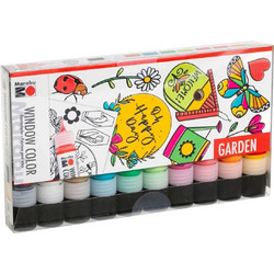 Marabu - Fun AND Fancy Window Color 10x25ml - Garden 822510 - Toys
