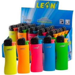Leon Mini Neon Αναπτήρας Συσκευασία 25 Τεμαχίων