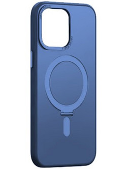 MLK+ Semiclear Magnetic Hard Stand Case για Apple iPhone 13 Pro - Μπλε