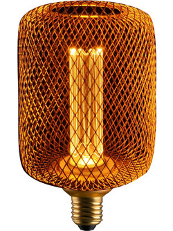 Λάμπα LED E27 Filament 3.5W 1800Κ Dimmable Glass Gold Wire