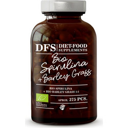 BIO Σπιρουλίνα & Κριθάρι & Χλωρελλα Diet Food 1:1:1 150g aprox. 375 δισκία - Diet Food