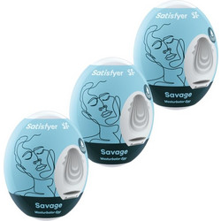 Satisfyer Savage Pocket Egg Αυνανιστήρι 3τμχ