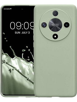 Θήκη Honor Magic6 Lite / X9b - KWmobile TPU Case with Camera Lens Protector Σιλικόνης με Πλαίσιο Κάμερας - Gray Green (KWM000020LG002C)