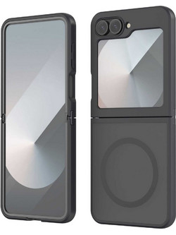 Θήκη Samsung Galaxy Z Flip6 - Spacecase Hybrid MagSafe Σκληρή Ημιδιάφανη με MagSafe - Black (5905719110864)