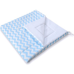Double-sided teepee playmat- Chevron blue