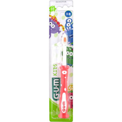 Gum Junior 2+ Παιδική Οδοντόβουρτσα Ροζ