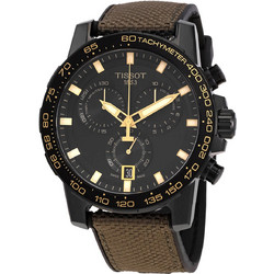 Tissot Supersport Chrono Ανδρικό Ρολόι Χρονογράφος με Καφέ Υφασμάτινο Λουράκι T125.617.37.051.01