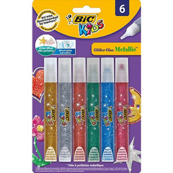 Bic Glitter Glue Χρυσόκολλα Χειροτεχνίας Σετ 6 τεμαχίων 893269